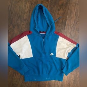 Nike Cropped Quarter Zip with Hoodie